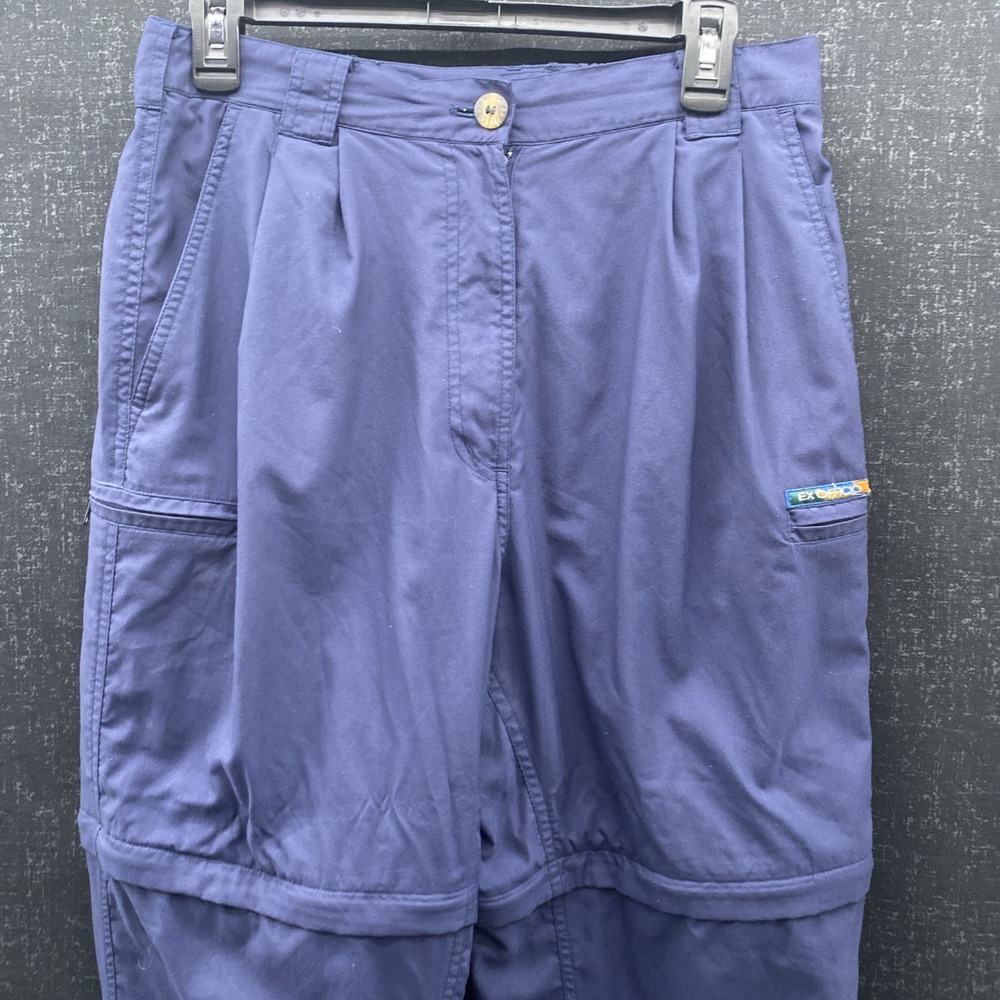 Exofficio Womens‎ Convertible Nylon Outdoor Hiking Pants Size 10 Navy Blue.